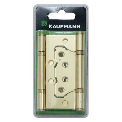 Kaufmann Flush Hinge Steel 100mm B/plated (pair)