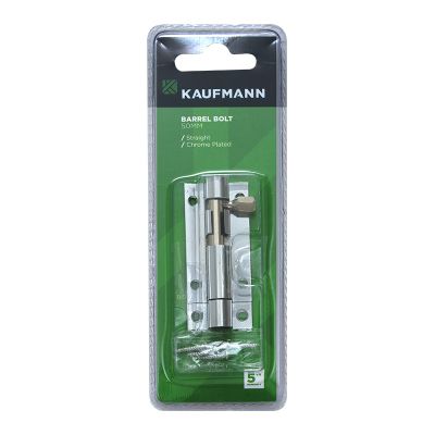 Kaufmann Barrel Bolt 50mm Chr Plated Straight