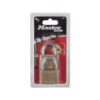 MACKIE MASTER PAD LOCK BRASS 2PK 50MM KEYD ALIKE