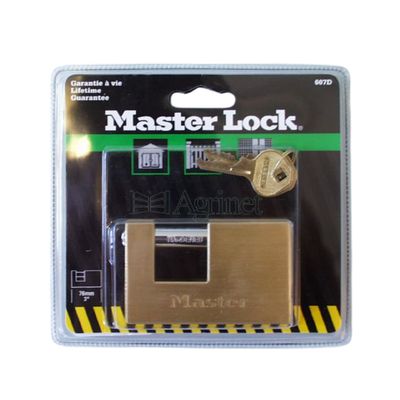 MACKIE INSURANCE LOCK MASTER BRASS 76MM