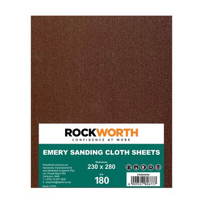 ROCKWORTH EMERY SANDING CLOTH - 180 GRIT