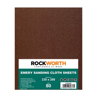 ROCKWORTH EMERY SANDING CLOTH - 80 GRIT