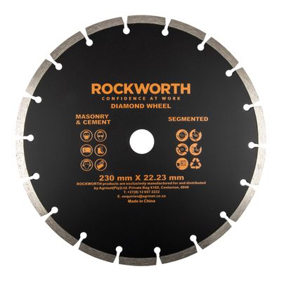 ROCKWORTH DIAMOND WHEEL 230MM SEGMENTED RIM