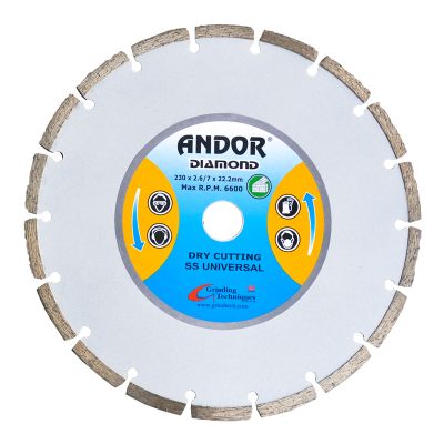 ANDOR Diamond Disc Segmented Ss 230x2.6/7mm