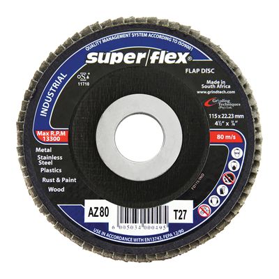SUPERFLEX FLAP DISC INDUSTRIAL 115MM 80G B