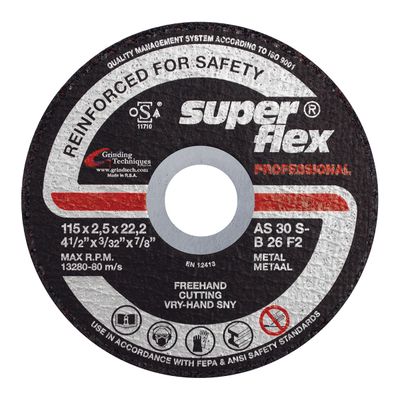 SUPERFLEX Cutting Disc Flat Steel Prof 115x2.5mm