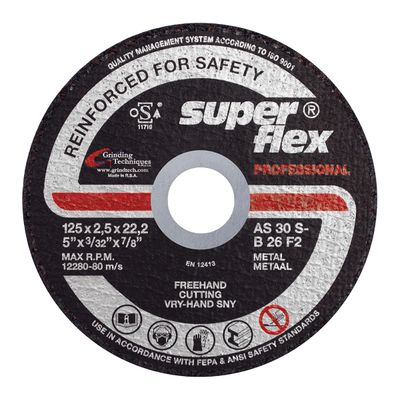 SUPERFLEX Cutting Disc Flat Steel Prof 125x2.5mm
