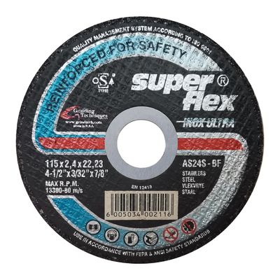 SUPERFLEX Cutting Disc Flat Ultra Inox 115x2.4mm