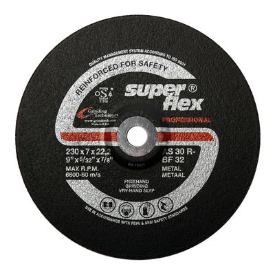 SUPERFLEX Grinding Disc Dome Steel Prof 230x7.2mm