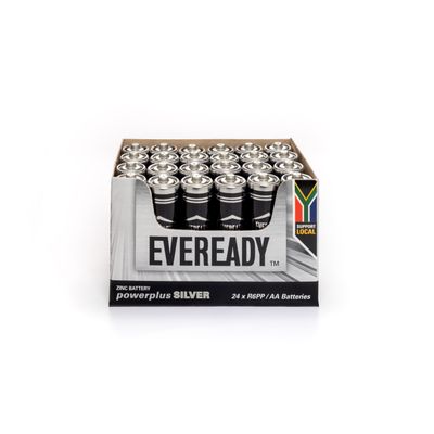 EVEREADY BATTERY POWERPLUS SILVER ZINC AA TRAY
