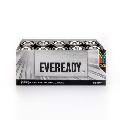 EVEREADY BATTERY POWERPLUS SILVER ZINC C TRAY