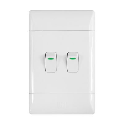 CBI Light Switch 2l1w 2x4 White