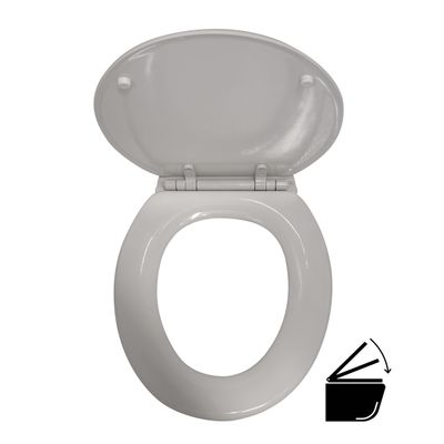 TOILET SEAT WOODEN CHEEKY UNIVERSAL SOFT CLOSE WHT