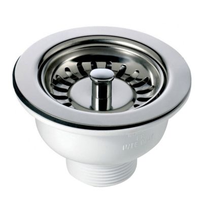 Waste Sink Lrg Strainer & Plug 90mm