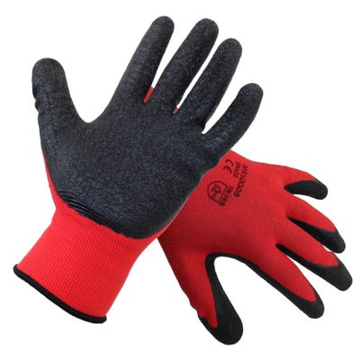 GLOVE SAFETY LATEX PALM COATED CRINKLE SIZE 10