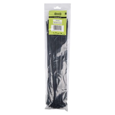 NEXUS Cable Ties T50l 4.8mmx400mm Black 100 Pack