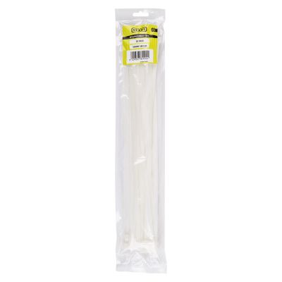 NEXUS CABLE TIES 7.6X400MM T120R 20PK WHITE