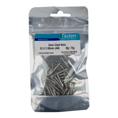 IFASTEN Nail Clout Semi 25mmx2mm 75g Pp