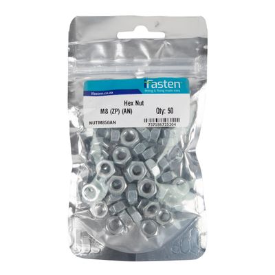 IFASTEN Nut Zp M8 50 Pp