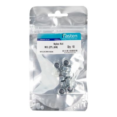 IFASTEN Nut Nyloc Zp M8 10 Pp