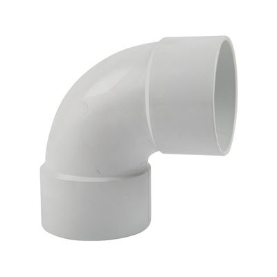 PVC GUTTER ROUND DOWNPIPE BEND 90DEG
