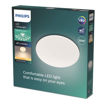 PHILIPS CEILING LIGHT ROUND 36W 27K W/W MOIRE