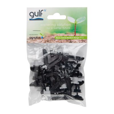 GULF SPRINKLER BLCK SWVEL 2.5M 1.5MM NOZZLE 10PK