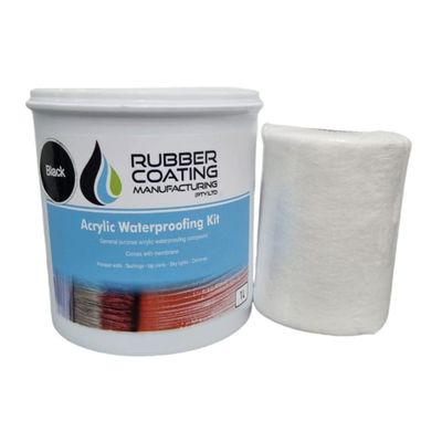RCM ROOF SEAL KIT ACRYLIC 1L BLACK