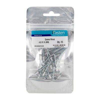 IFASTEN Rivet Dome 4.0mmx8mm 25 Pp