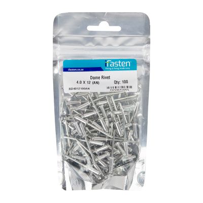 IFASTEN Rivet Dome 4.0mmx12mm 100 Pp
