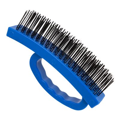 STRIKE-ARC WIRE BRUSH 4 ROW SS BRISTLE POLY HANDLE