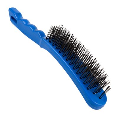 STRIKE-ARC WIRE BRUSH 5 ROW S/S BRISTLE POLYHANDLE