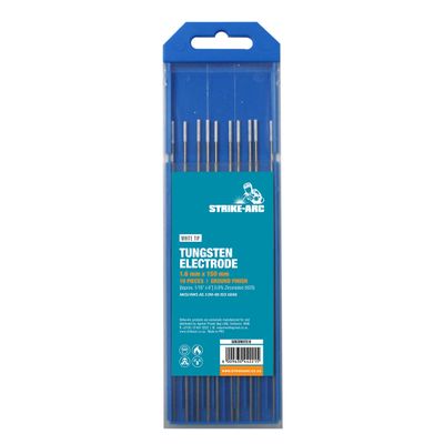 STRIKE-ARC TUNGSTEN ELECTRODE ZIRCONIA WHT 1.60MM