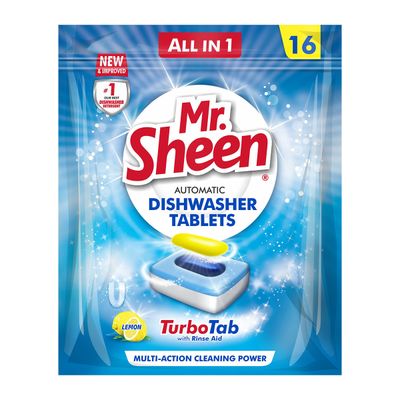 Mr Sheen Dishwasher Automatic Tablets Lemon 16pc