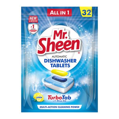 Mr Sheen Dishwasher Automatic Tablets Lemon 32pc
