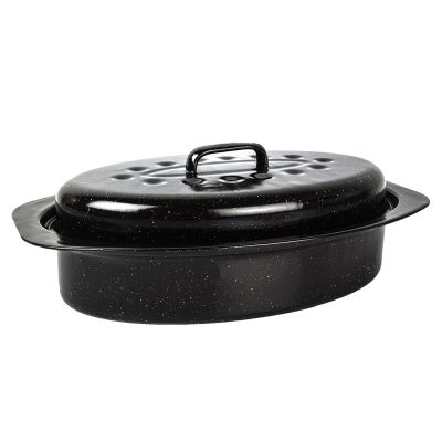 Kaufmann Oval Enamel Coated Pan + Lid 3l