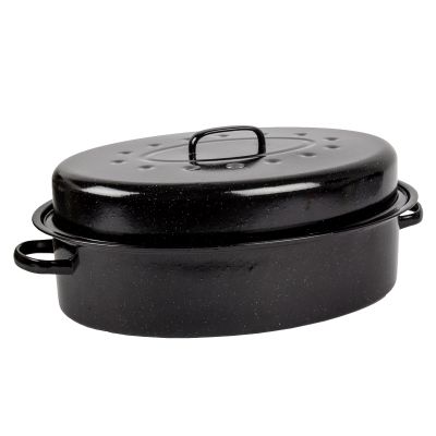 Kaufmann Oval Enamel Coated Pan + Lid 8l
