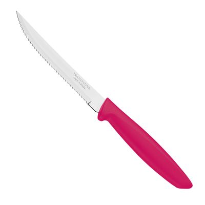 TRAMONTINA PLENUS STEAK KNIFE 13CM SERATED PINK
