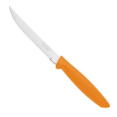 TRAMONTINA PLENUS STEAK KNIFE 13CM SERATED ORANGE