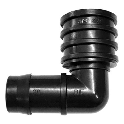 VETPLAST INSERT FEMALE ELBOW 20MM X 3/4 IN.