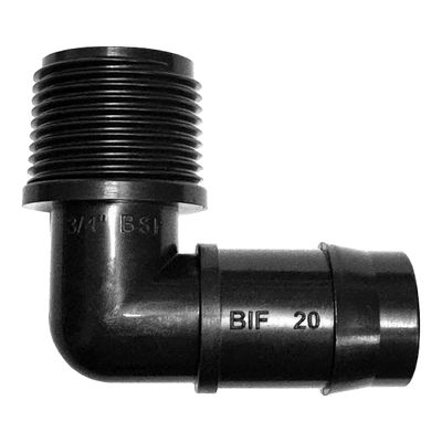 VETPLAST INSERT MALE ELBOW 20MM X 3/4 IN.