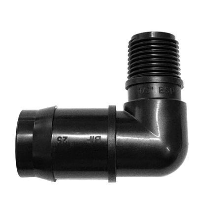 VETPLAST INSERT MALE ELBOW 25MM X 1/2 IN.
