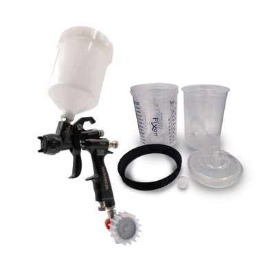 WALCOM Slim Kombat Spray Gun 1.3mm + Fixon Paint System 800ml- 190mu