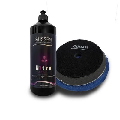GLISSEN Nitro Single Stage Compound 1kg (incl 1 Nitro High Cut Wool Pad)