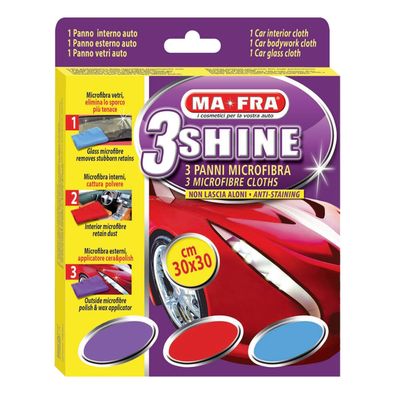 0309 MAFRA 3shine Microfiber Cloths 3pc