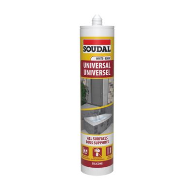 123976 SOUDAL Universal Silicone White 270ml