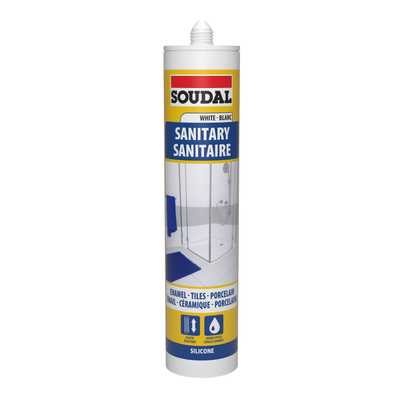 123565 SOUDAL Sa Sanitary Silicone White 270ml