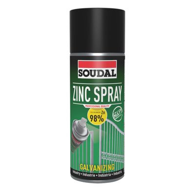 155885 SOUDAL Zinc Spray 400ml Matt Ta