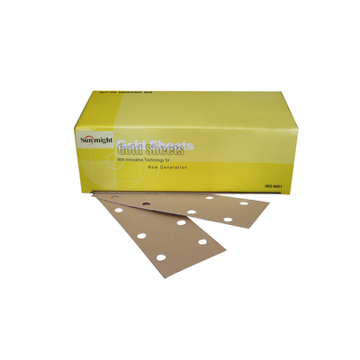 64908 SUNMIGHT 8 Hole Velcro File Gold Sheet 70mm X 198mm (120) - 100