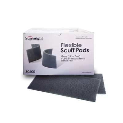 80600 SUNMIGHT Soft Non-woven St Scuff Pads 114 X 228mm - Ultra Fine (gray) 25pcs